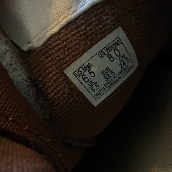 Vans Sk8 Hi 38 Deco Painted Floral Brown Sneakers Men’s 6.5 Women’s 8 - Picture 9 of 9